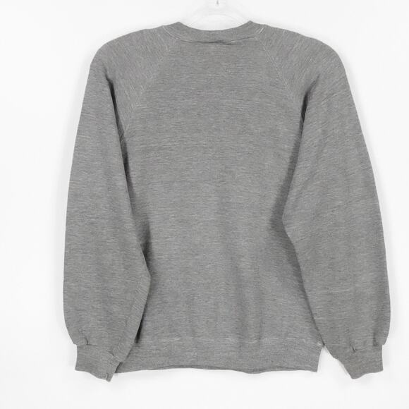 Vintage Jerzees Sweater Mens XL Gray Crewneck Pullover Made USA Raglan 80s 90s - Picture 2 of 15